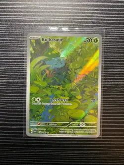 Pokemon TCG Bulbasaur Scarlet & Violet 151 Art Rare Card 166/165 - Image 1