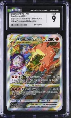 CGC 9 MINT Charizard VSTAR SWSH262 PROMO Ultra-Premium UPC Pokemon Card - Image 1