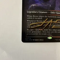 MTG: Kroxa Titan Of Deaths Hunger. HALO FOIL. Multiverse Legends. Shadow Signed - Image 4