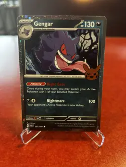 2024 Pokemon Gengar Trick or Trade Halloween Holographic Comsic Holo 57 /91 - Image 1