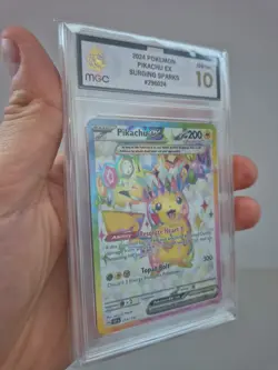Pokemon Pikachu TCG Surging Sparks EX 219/191 Secret Rare Graded MGC 10 - Image 2