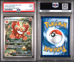 2025 POKEMON BLK EN DARMANITAN ILLUSTRATION RARE #098 Psa 9 - Image 3