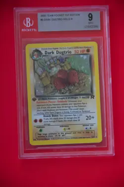 DARK DUGTRIO 2000 POKEMON ROCKET 1ST EDITION HOLO #6/82 PSA 9 MINT - Image 1
