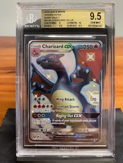 Pokemon 2019 Sun & Moon Hidden Fates Charizard Gx Sv49 BGS 9.5 GEM MINT BGS/PSA - Image 1