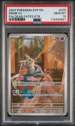 2024 POKEMON SVP EN-SV BLACK STAR PROMO #075 MIMIKYU PSA 10 - Image 1