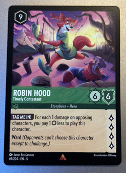 Robin Hood Timely Contestant 69/204 Regular Shimmering Skies Disney Lorcana - Image 1