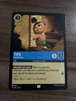 Disney Lorcana Tipo-Growing Son 157/204 Shimmering Skies Sapphire Uncommon - Image 1