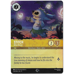 Disney Lorcana Fabled Stitch - Alien Dancer (Epic) 207/204 Holo - Image 1