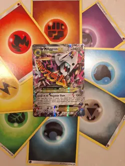 M Aggron EX 94/160 XY Primal Clash Pokemon Card Ultra Rare Holo Near Mint NM - Image 1