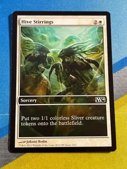 Magic the Gathering MTG Full Art Promo HIVE STIRRINGS - Image 1
