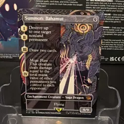 Magic: The Gathering Final Fantasy Summon: Bahamut (Borderless) Non-foil M0356 - Image 1