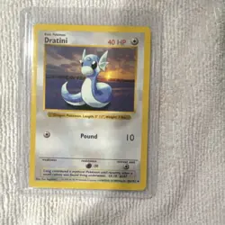 Pokemon Dratini 26/102 Base Set Shadowless 40 HP Uncommon WOTC 1999 Unlimited - Image 1