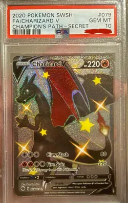 Charizard V 79/73 PSA 10 - Pokemon TCG Champions Path 2020 Full Art Shiny GEM MT - Image 1