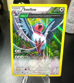 Swellow 72/108 XY Roaring Skies Full Art Holo Rare 2015 English Pokemon Card TCG - Image 1