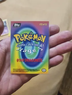 LP/NM 1999 Topps Pokemon Animation Series 1 E12 of 12 #149 Dragonite Black Logo - Image 2