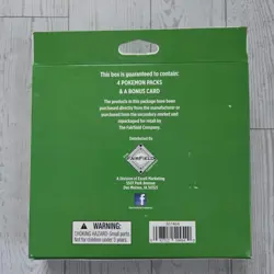 Pokemon TCG Lightning Mystery Box Sealed 4 Packs & 1 Bonus Card Fairfield Repack - Image 2