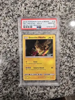 2019 Pokemon Detective Pikachu #10 Holo PSA 10 - LOW POP 332 - Gem Mint - Image 2