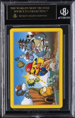 2016 MARIO PIKACHU PLAYING CARDS POKEMON CENTER JACK OF CLUBS BGS 10 BLACK LABEL - Image 2