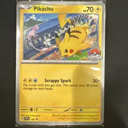 Pikachu SVP190 World Championships 2024 Promo Pokemon TCG Stamp SEALED - Image 2