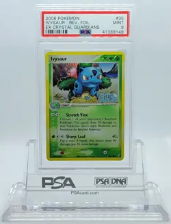 Pokemon CRYSTAL GUARDIANS IVYSAUR #35 REVERSE HOLO FOIL PSA 9 MINT #41369149 - Image 1
