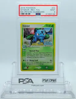 Pokemon CRYSTAL GUARDIANS IVYSAUR #35 REVERSE HOLO FOIL PSA 9 MINT #41369149 - Image 2