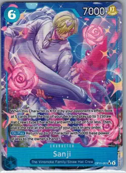 Sanji (Alt Art) OP11-051 English A Fist of Divine Speed - One Piece Card - NM - Image 1