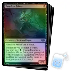 FOIL FORSAKEN MINER X4 Outlaws Of Thunder Junction OTJ Magic MTG MINT CARD - Image 1