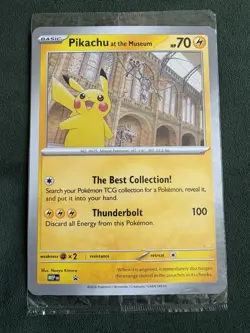 Pokemon TCG ⚡Pikachu At The Museum⚡ Jumbo Promo Card *Sealed New* - Image 1