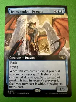 Transcendent Dragon 62 Borderless - MTG TDC - M/NM Unplayed FAST2SHIP!! - Image 1
