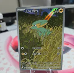 2025 Pokemon Destined Rivals Electrike IR 196/182 ILLUSTRATION RARE HOLO - Image 1