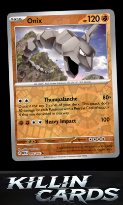 Reverse Holofoil Onix 095/165 Pokemon Uncommon SV: Scarlet & Violet 151 Card NM - Image 1