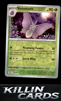 Reverse Holofoil Venomoth 049/165 Pokemon Uncommon SV: Scarlet & Violet 151 Card - Image 1