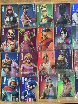 50 Fortnite Panini Series 1 Holo Cards Sealed New MINT no doubles Pelly Skull - Image 2