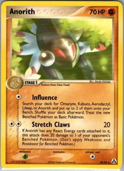 Anorith 29/92 Non Holo Legend Maker - Pokemon Card - NM - Image 1