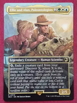 Magic The Gathering JURASSIC WORLD ELLIE AND ALAN PALEONTOLOGISTS MTG - Image 1