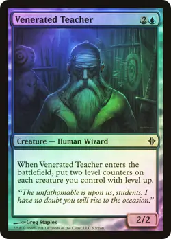 MTG FOIL Venerated Teacher - Rise of the Eldrazi #093 - Image 1