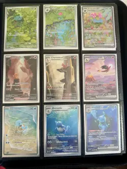 Pokemon Cards Game - Charizard Venusaur Blastoise ex SAR evolution line set 151 - Image 1