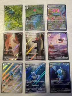 Pokemon Cards Game - Charizard Venusaur Blastoise ex SAR evolution line set 151 - Image 2