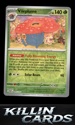Reverse Holofoil Vileplume 045/165 Rare SV: Scarlet & Violet 151 Pokemon Card NM - Image 1