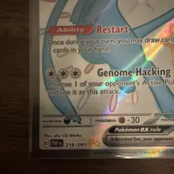 Pokemon Mew ex 216/091 SV: Paldean Fates Shiny Ultra Rare Holo Basic Restart - Image 4