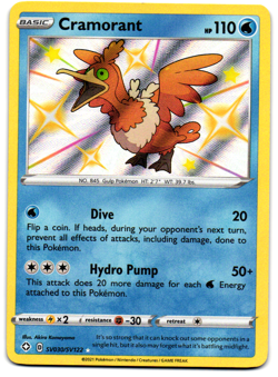Pokemon TCG English Cramorant SV030/SV122 Shining Fates: Shiny Vault Holo NM - Image 1