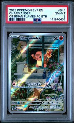 Charmander SVP 044 Pokemon Center Stamped Obsidian Flames ETB Promo SVP044 PSA 8 - Image 1