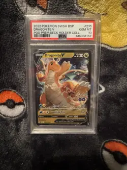 2022 POKEMON SWSH BLACK STAR PROMO #235 DRAGONITE V PSA 10 - Image 1