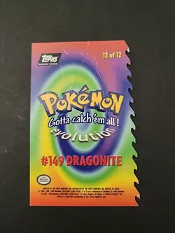 DMG 1999 Topps Pokemon the First Movie Dragonite E12 of 12 Die-Cut - Image 2
