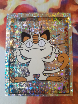 Meowth Holo S11 1999 Merlin Pokemon Sticker LP-NM - Image 1