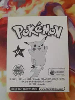 Meowth Holo S11 1999 Merlin Pokemon Sticker LP-NM - Image 2