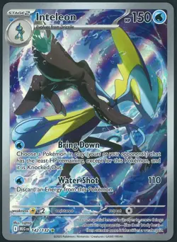 Inteleon 142/132 Illustration Rare Pokemon Mega Evolution Base Near Mint - Image 1