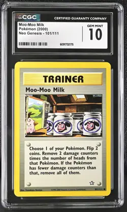 2000 Pokemon Neo Genesis Trainer Moo-Moo Milk #101/111 CGC 10 - Image 2