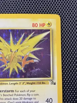 Zapdos 1st Edition 15/62 Holo WOTC Fossil Pokemon TCG 1999 - Image 3