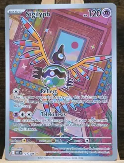 Sigilyph 121/086 Illustration Rare IR White Flare Pokemon TCG Card NM - Image 1